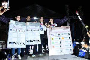LUPITA PÉREZ REALIZA CIERRE DE CAMPAÑA EN LA CABECERA MUNICIPAL DE EZEQUIEL MONTES.