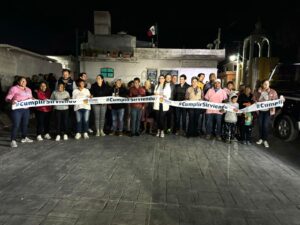 LUPITA PÉREZ MONTES ENTREGA OBRA EN SAN JOSÉ DEL JAGÜEY.