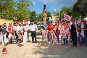ARRANCA OBRA FERNANDO SÁNCHEZ GIL EN CALLE VICENTE GUERRERO DE PURÍSIMA, ARROYO SECO