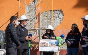 ROBERTO CABRERA RECORRE TRABAJOS DE REHABILITACIÓN EN LA PARROQUIA DE SAN JUAN BAUTISTA DONDE SE INVIERTEN MÁS DE 4.8 MDP