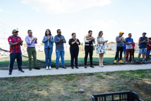 ALCALDE DE MUNICIPIO DE PEDRO ESCOBEDO BETO NAVA, IMPULSA EL DEPORTE CON LA REHABILITACIÓN DE LA CANCHA DE FUTBOL 7 EN EL CHAMIZAL