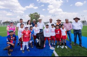 RODRIGO MONSALVO ENTREGA LA PRIMERA ETAPA DE LA UNIDAD DEPORTIVA DE LA UAQ EN AMAZCALA