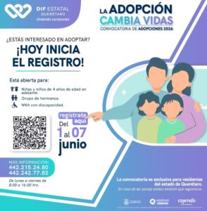 DIF QUERÉTARO ABRE CONVOCATORIA DE ADOPCIÓN PARA NIÑOS MAYORES DE 4 AÑOS